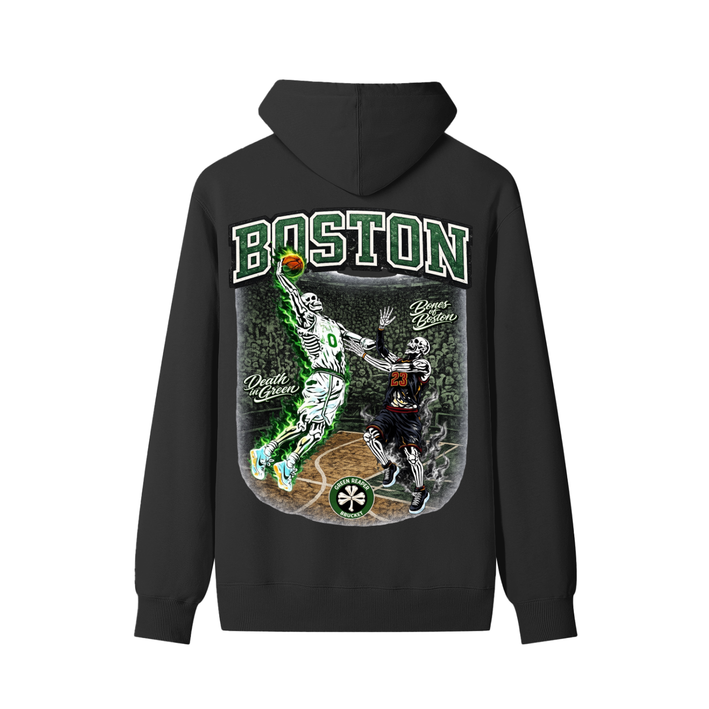 GREEN REAPER HOODIE - BLACK