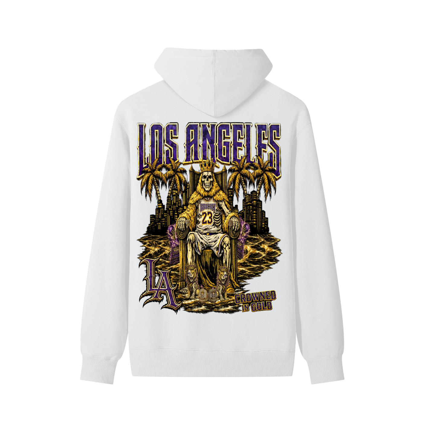 CROWNED IN GOLD HOODIE - WHITE