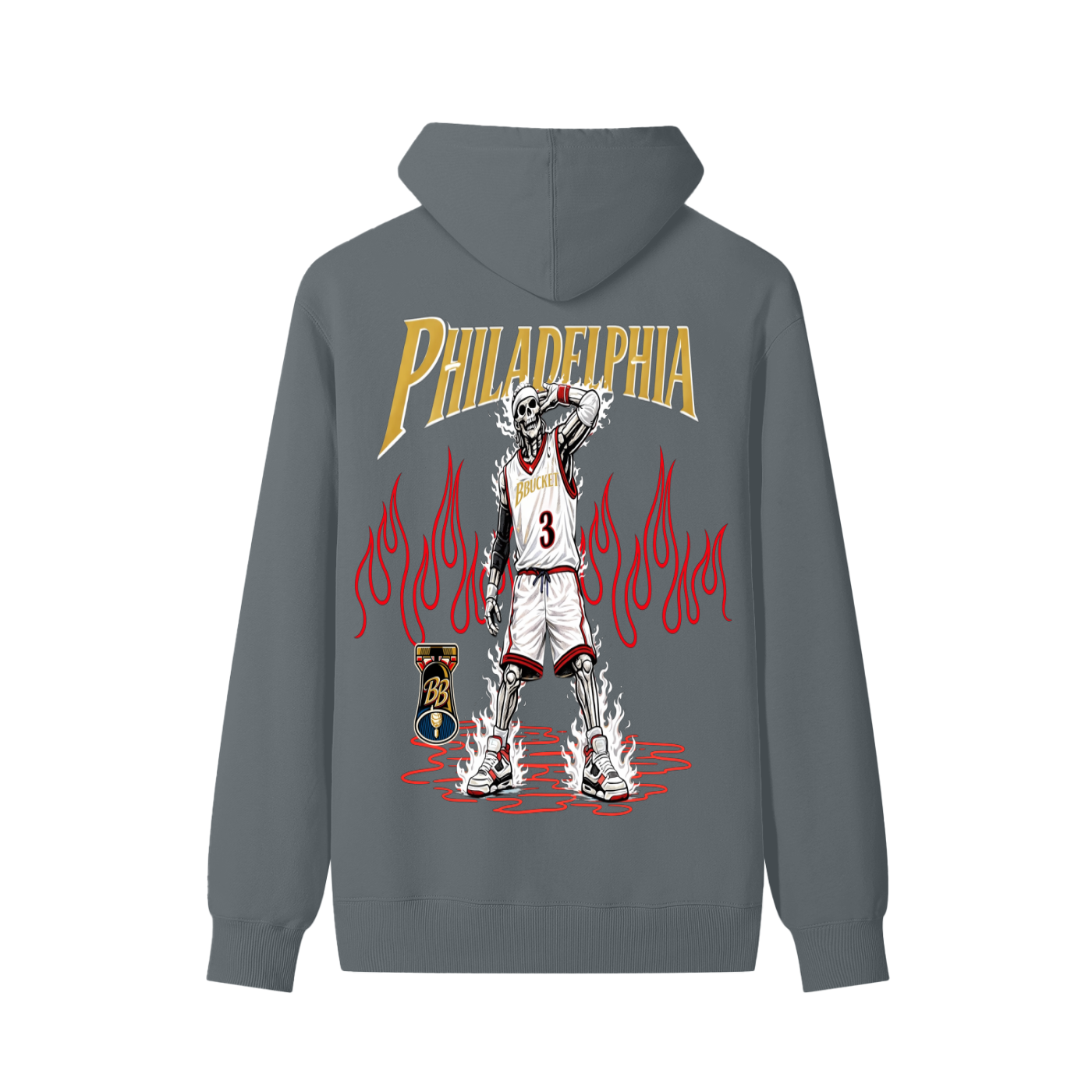 PHILLY PRESSURE HOODIE - GRAY