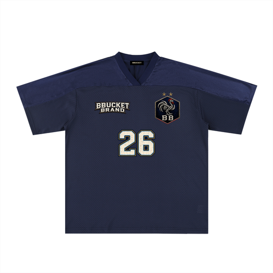 BBUCKET FRANCE JERSEY - NAVY BLUE WITH GRAY BLUE