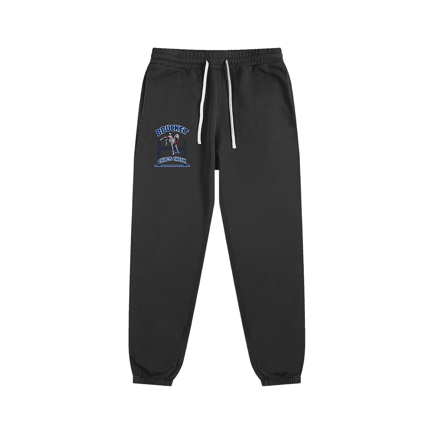 CHAOS CHECK SWEATPANT - BLACK