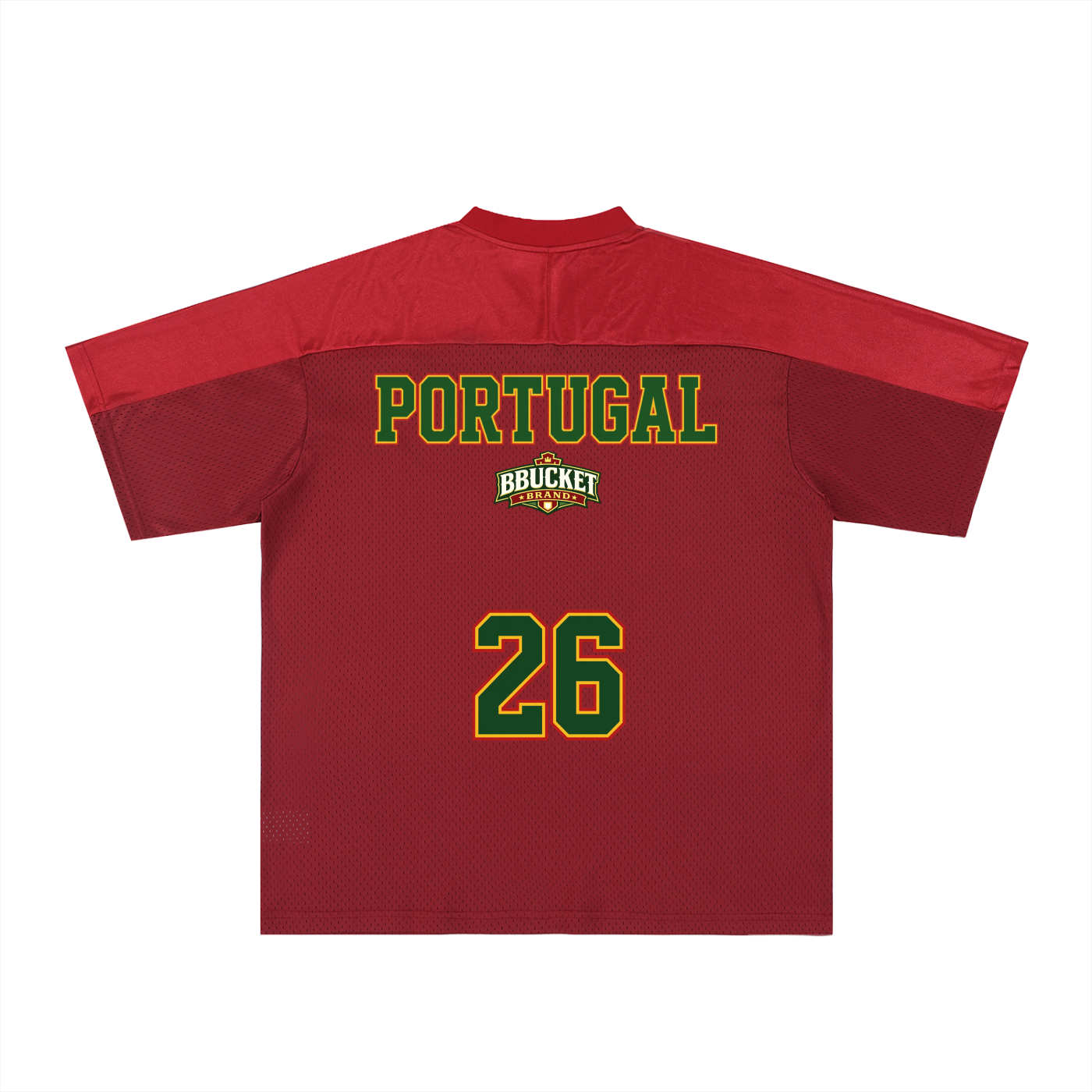 BBUCKET PORTUGAL JERSEY - DARK RED WITH DULL RED