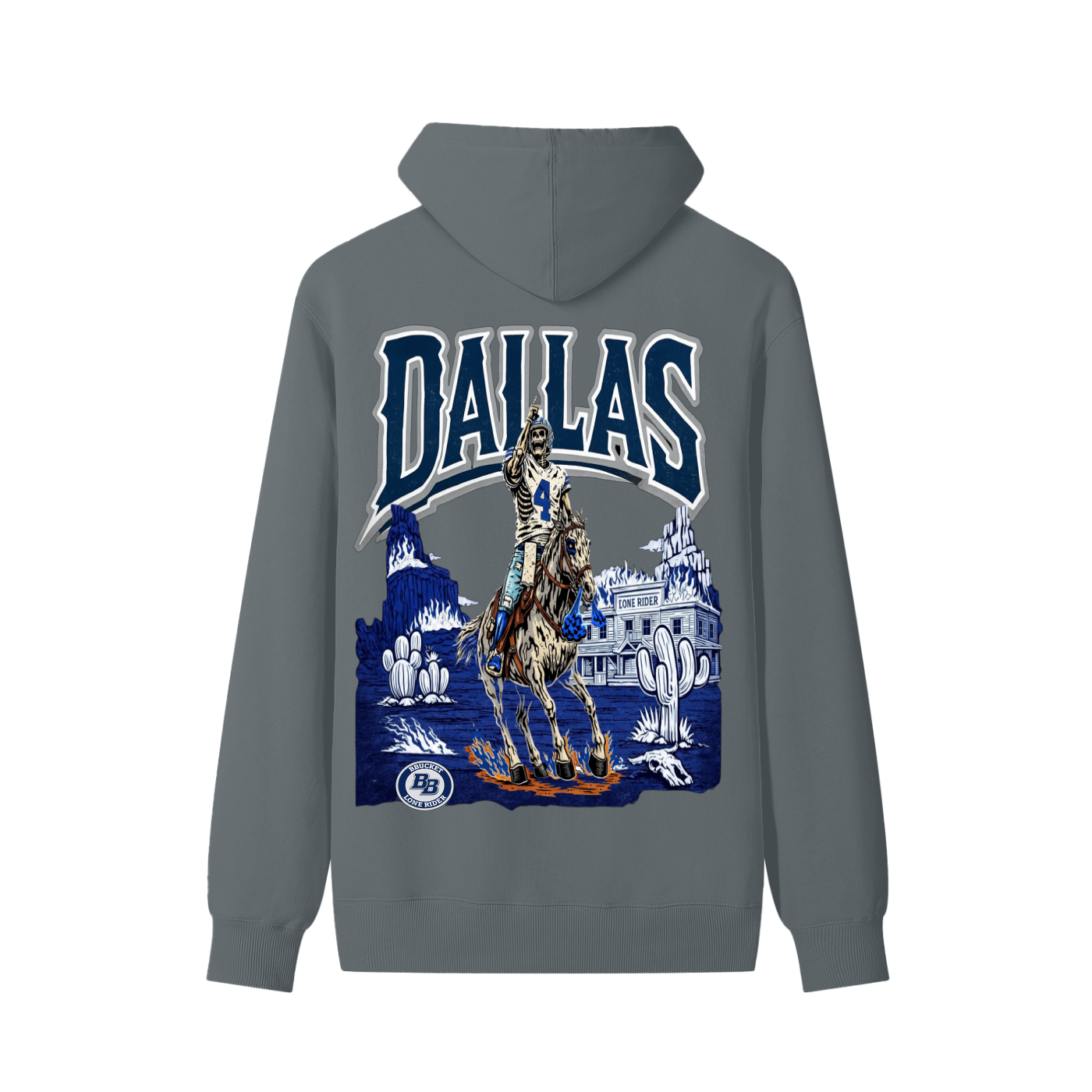 LONE RIDER HOODIE - GRAY