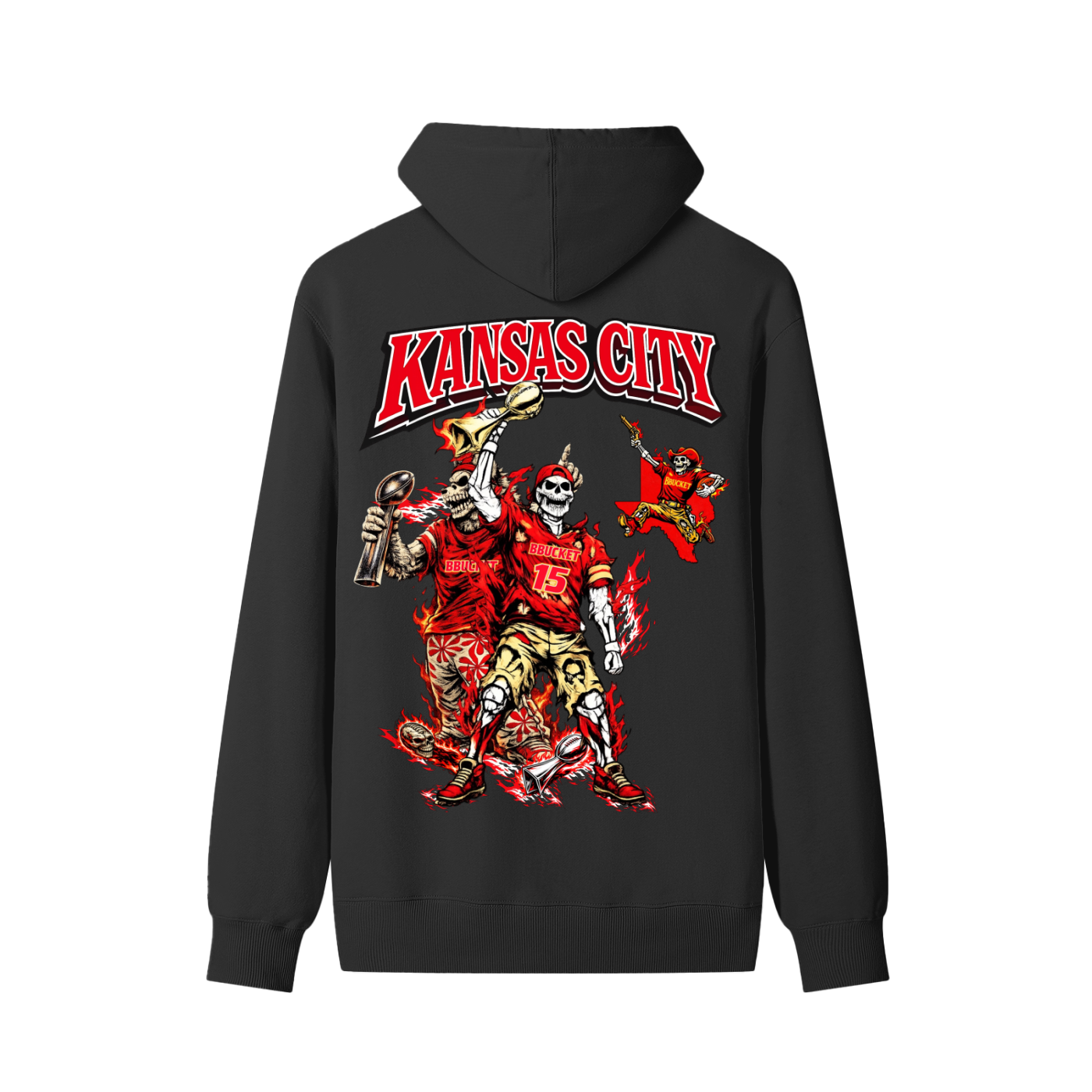 RED KINGDOM HOODIE - BLACK