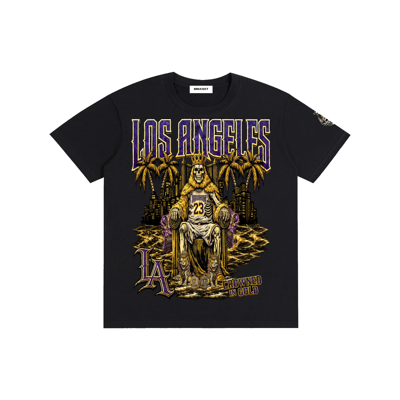 CROWNED IN GOLD TEE - BLACK