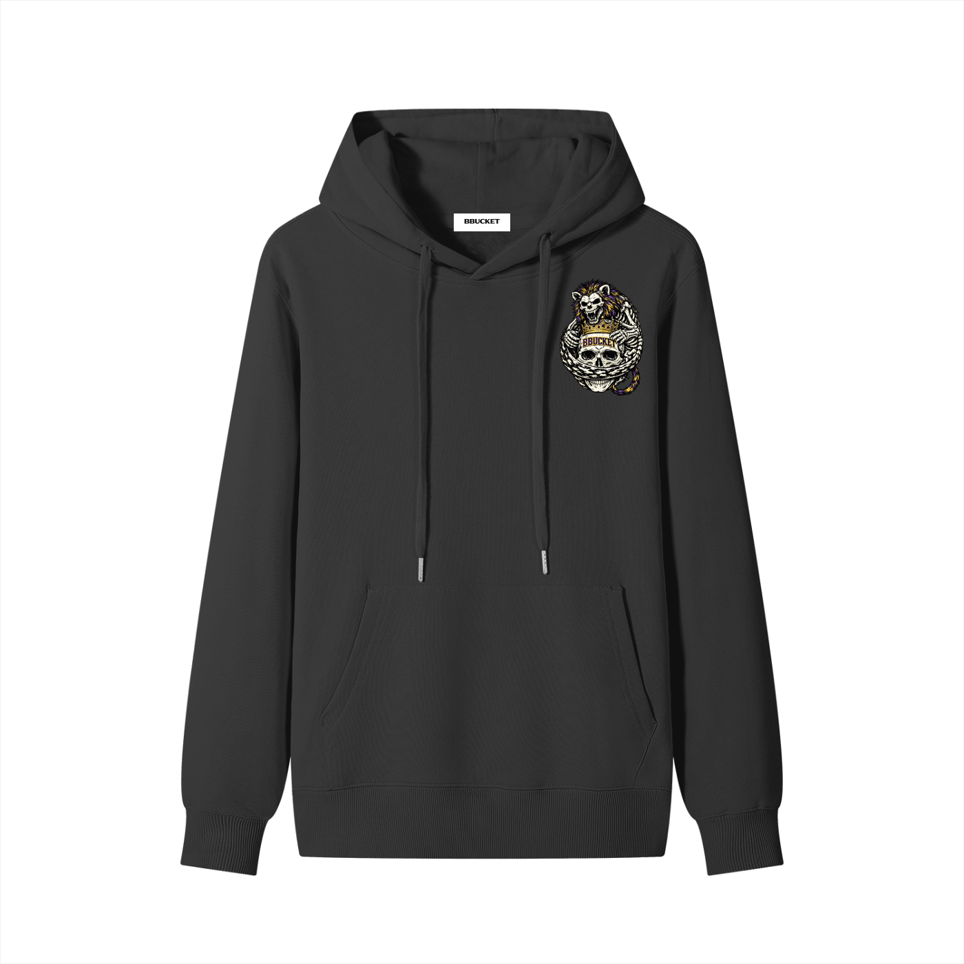 CROWNED IN GOLD HOODIE - BLACK