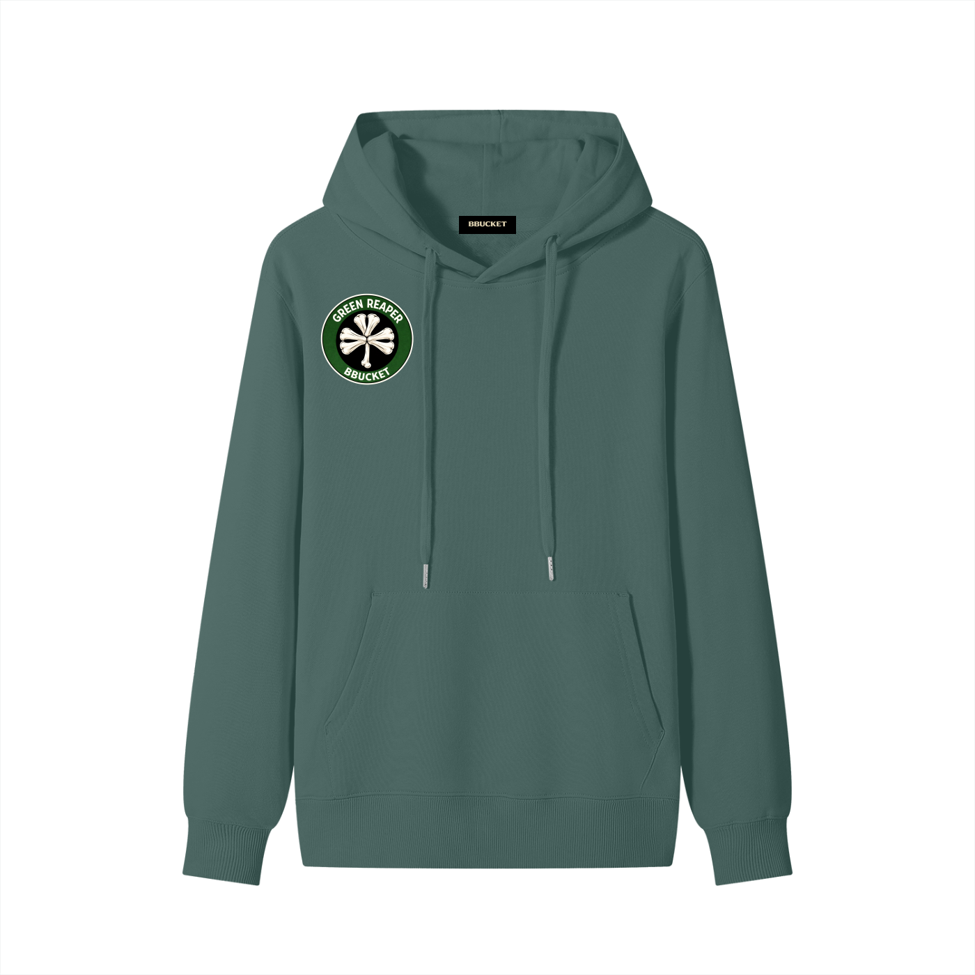 GREEN REAPER HOODIE - PINE GREEN
