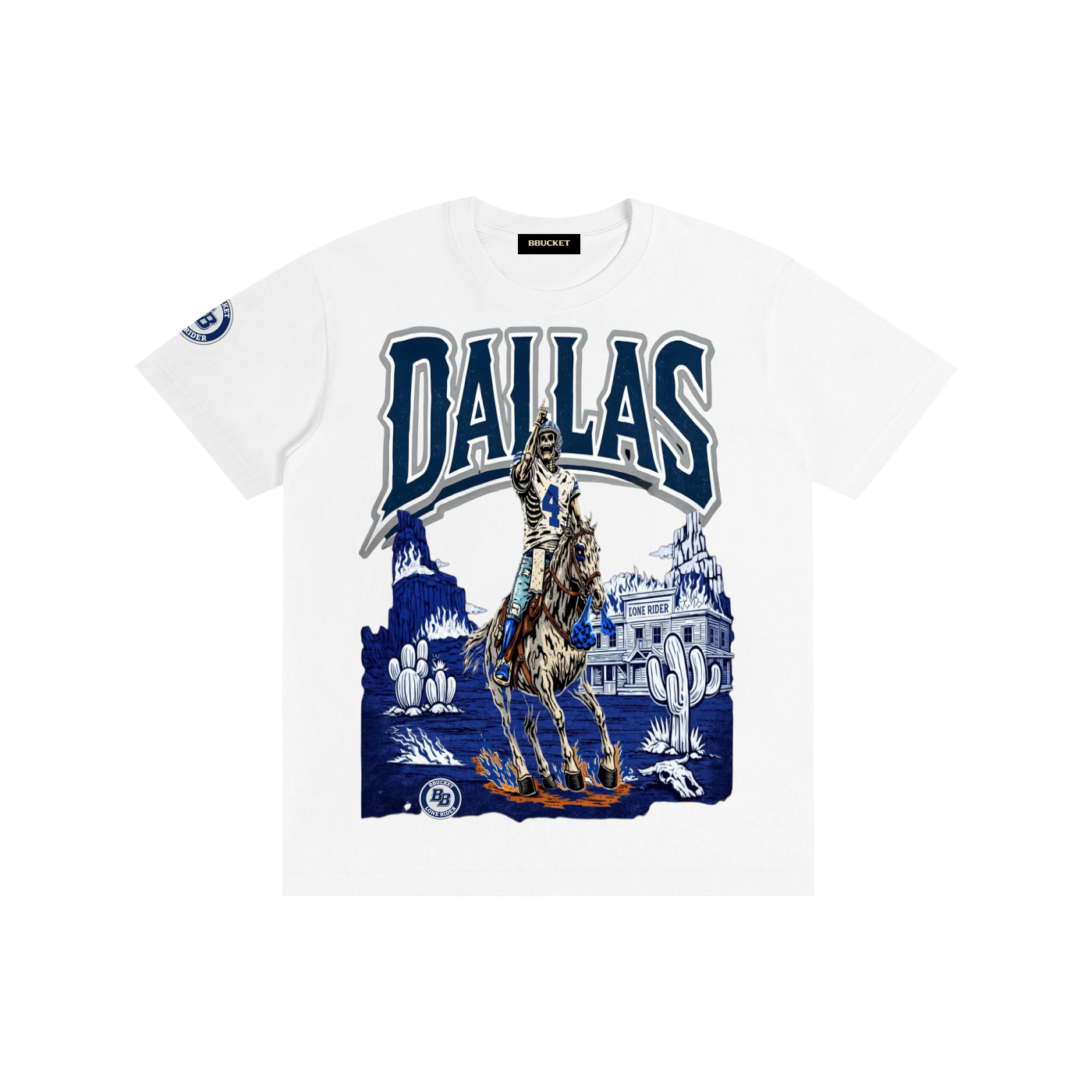 LONE RIDER TEE - WHITE