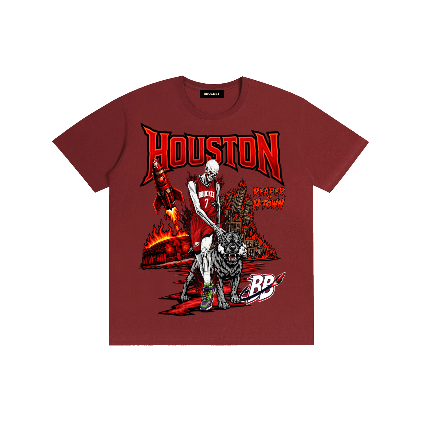 REAPER OF H-TOWN TEE - RED