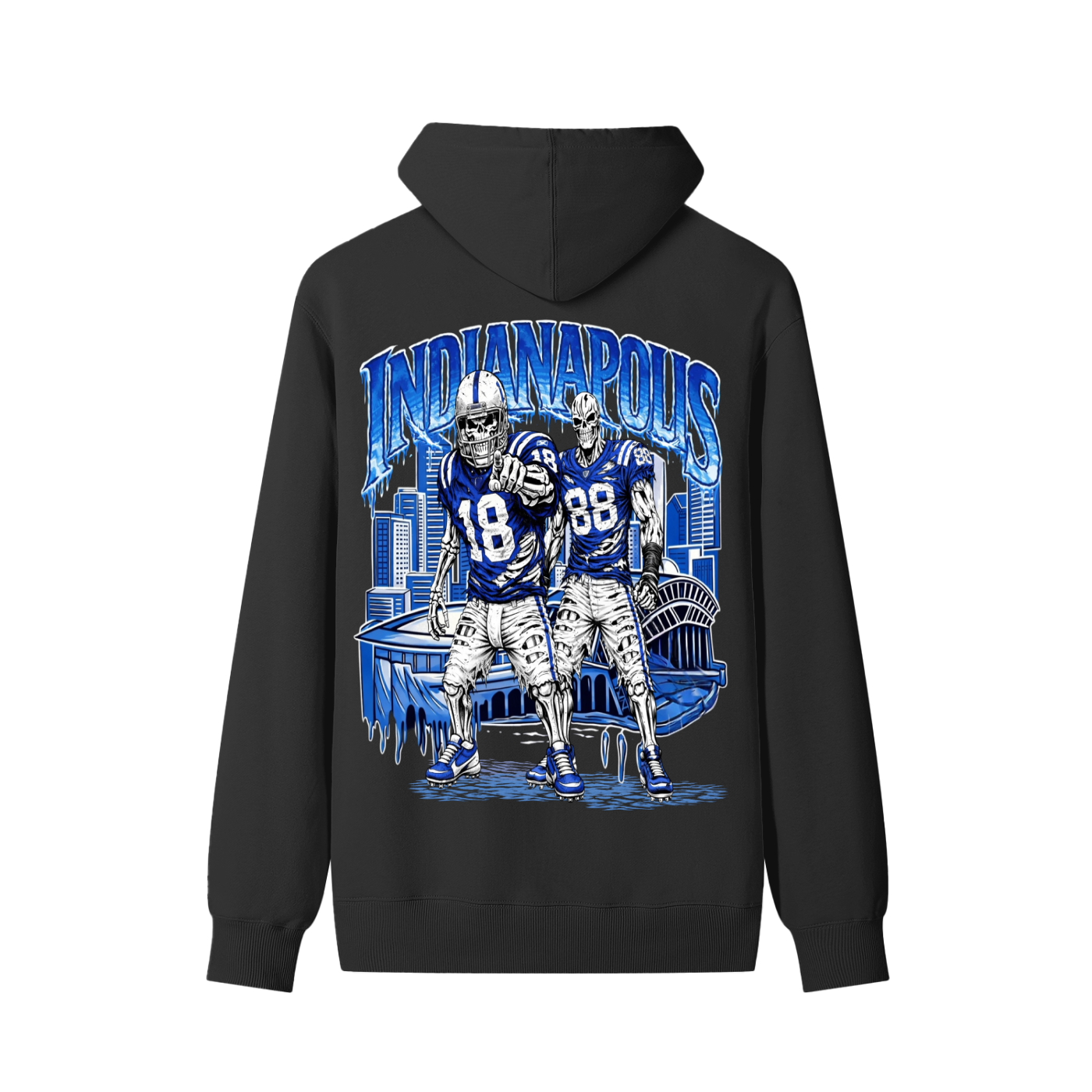 CHAOS CHECK HOODIE - BLACK