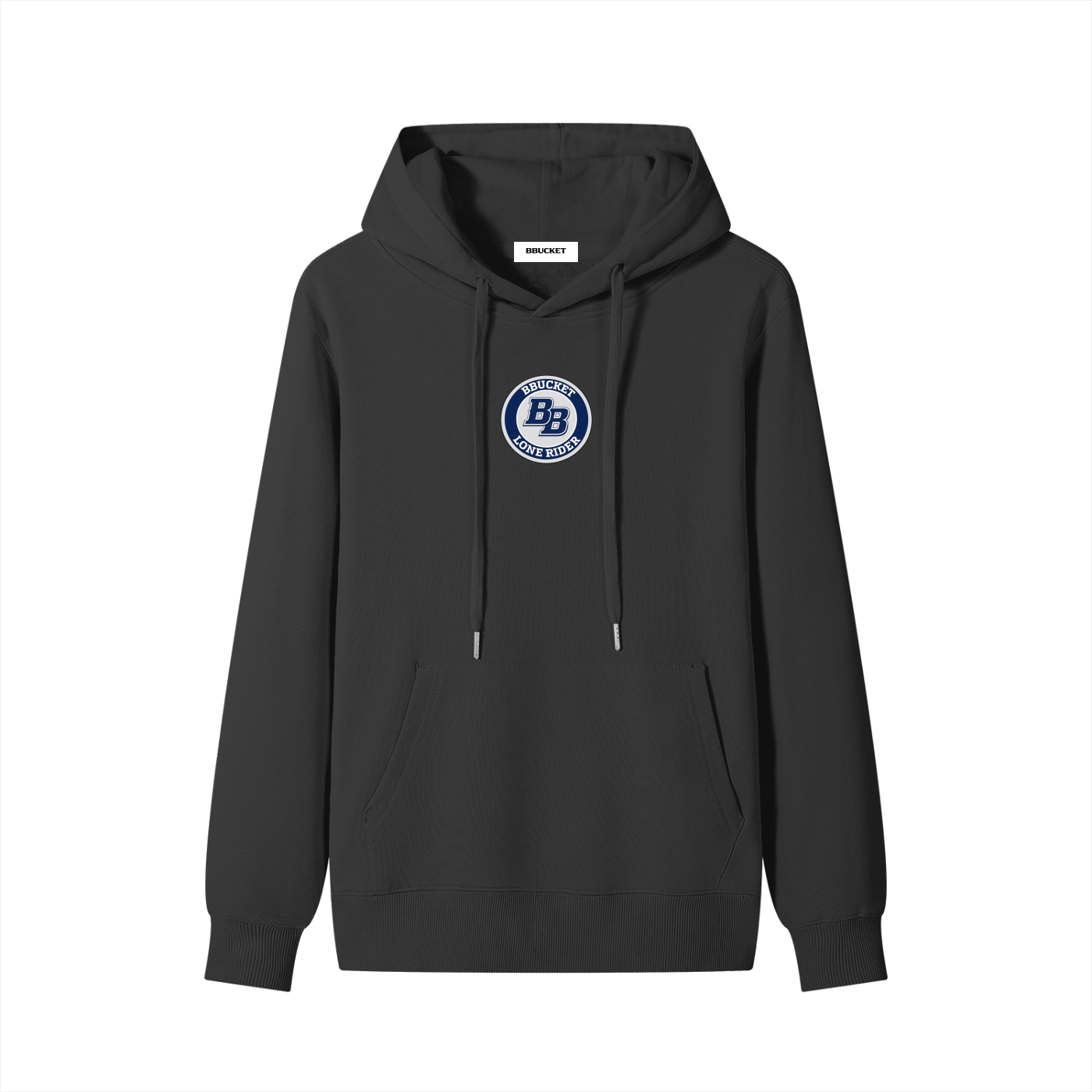 LONE RIDER HOODIE - BLACK