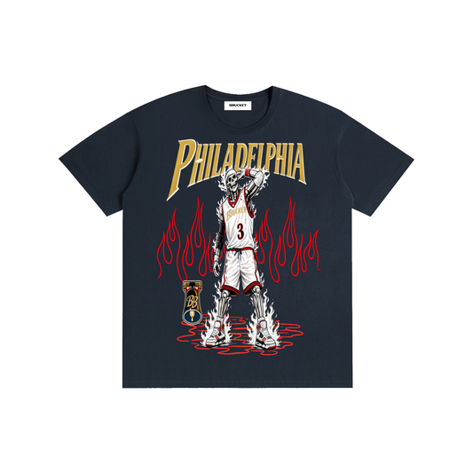 PHILLY PRESSURE TEE - DARK BLUE