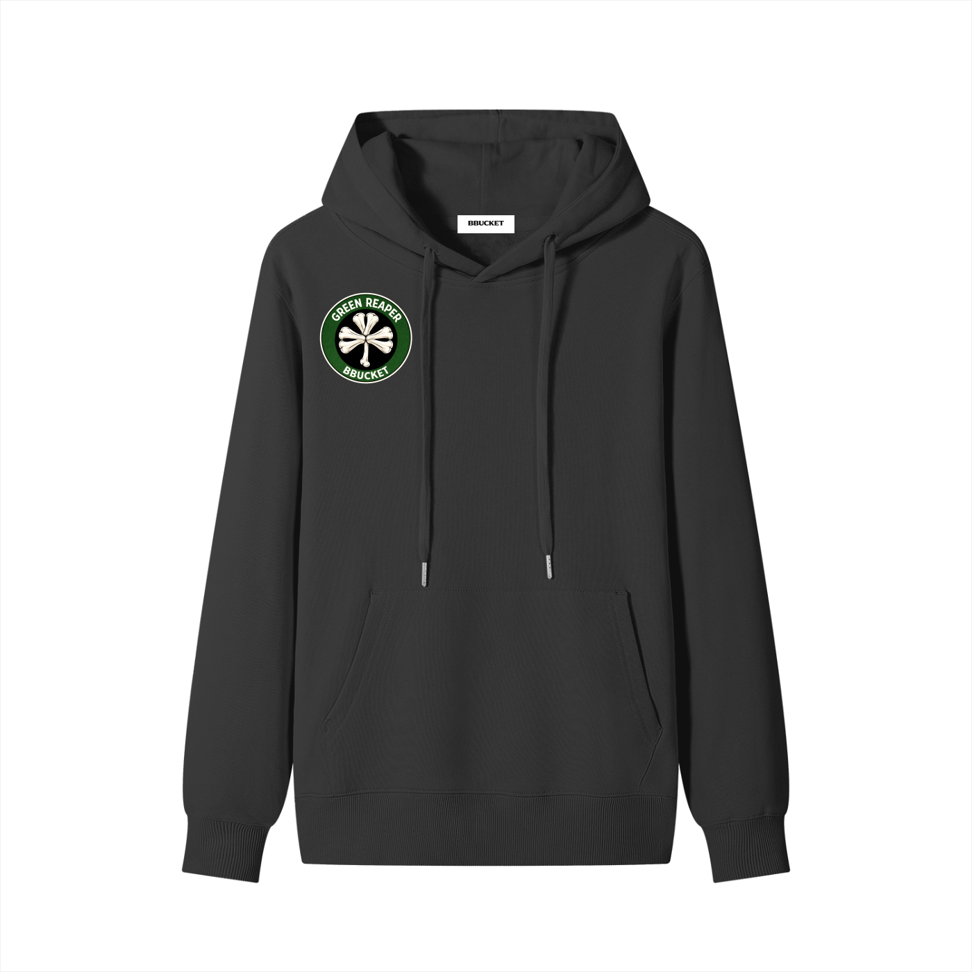 GREEN REAPER HOODIE - BLACK