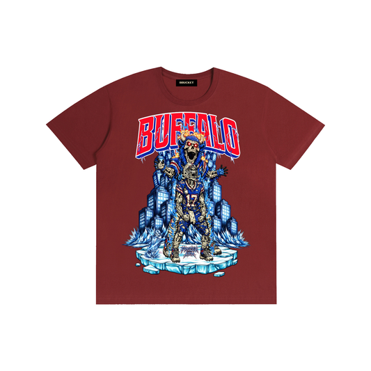 FROZEN ARM TEE - DARK RED