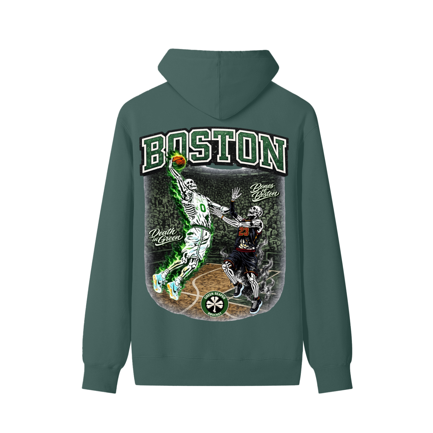 GREEN REAPER HOODIE - PINE GREEN