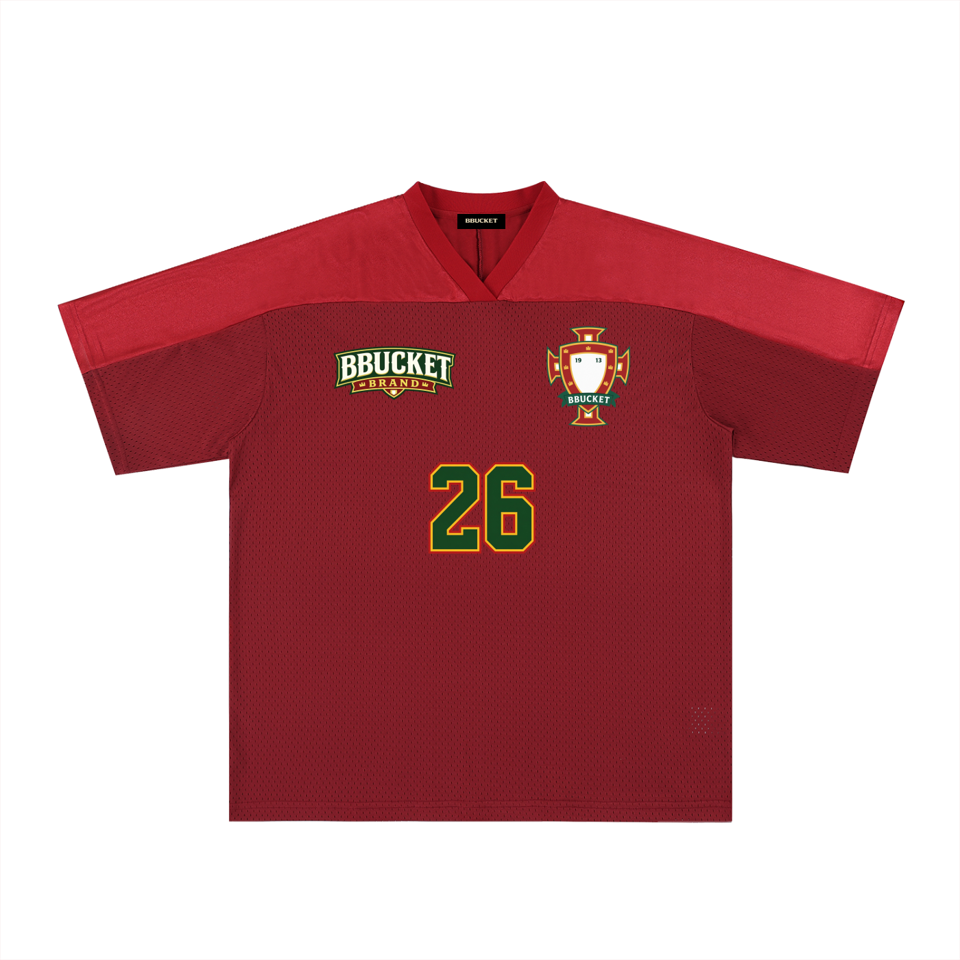 BBUCKET PORTUGAL JERSEY - DARK RED WITH DULL RED