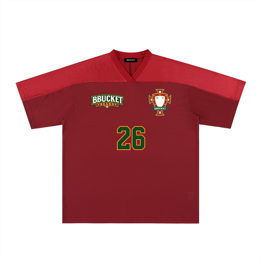 BBUCKET PORTUGAL JERSEY - DARK RED WITH DULL RED