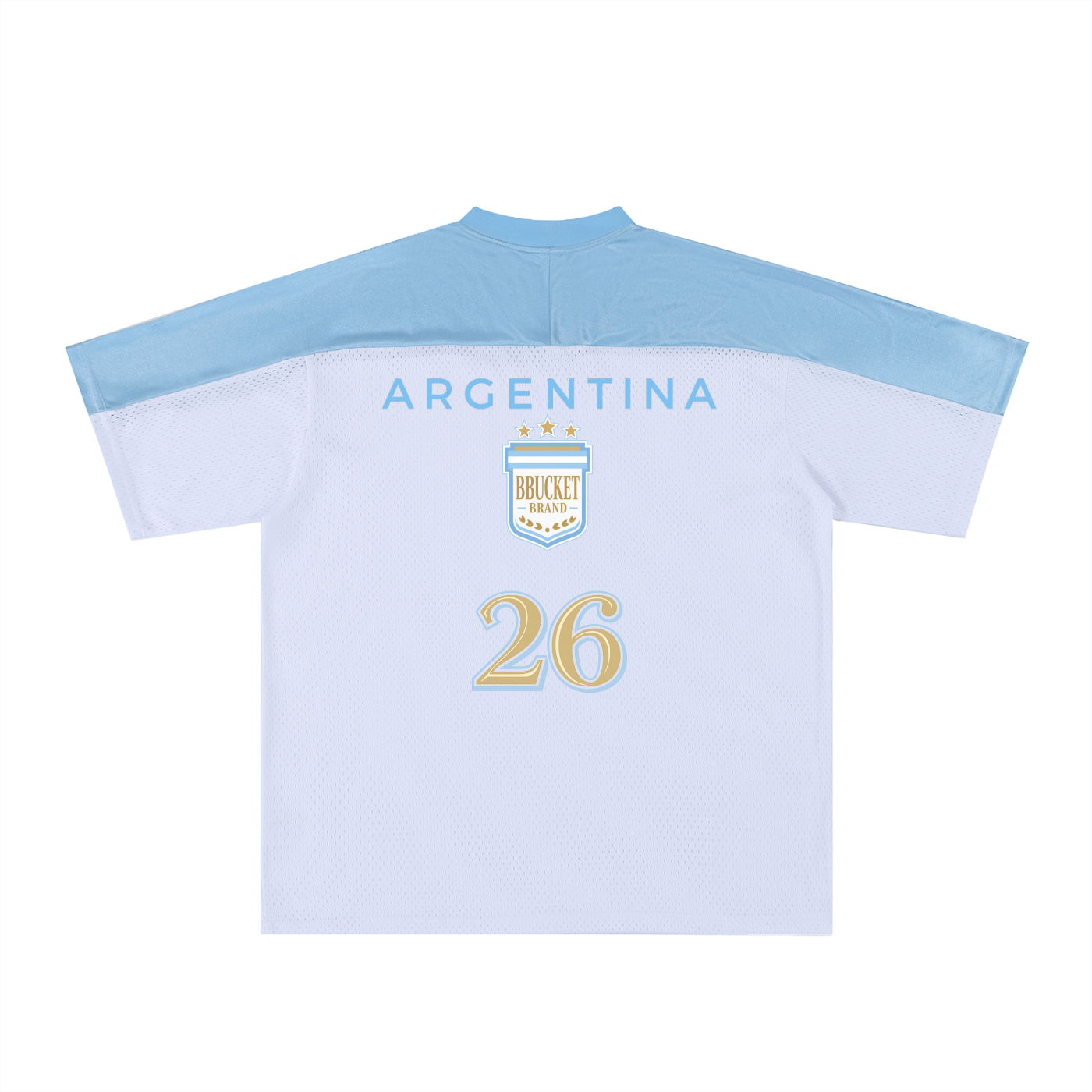 BBUCKET ARGENTINA JERSEY - BLUE WITH WHITE
