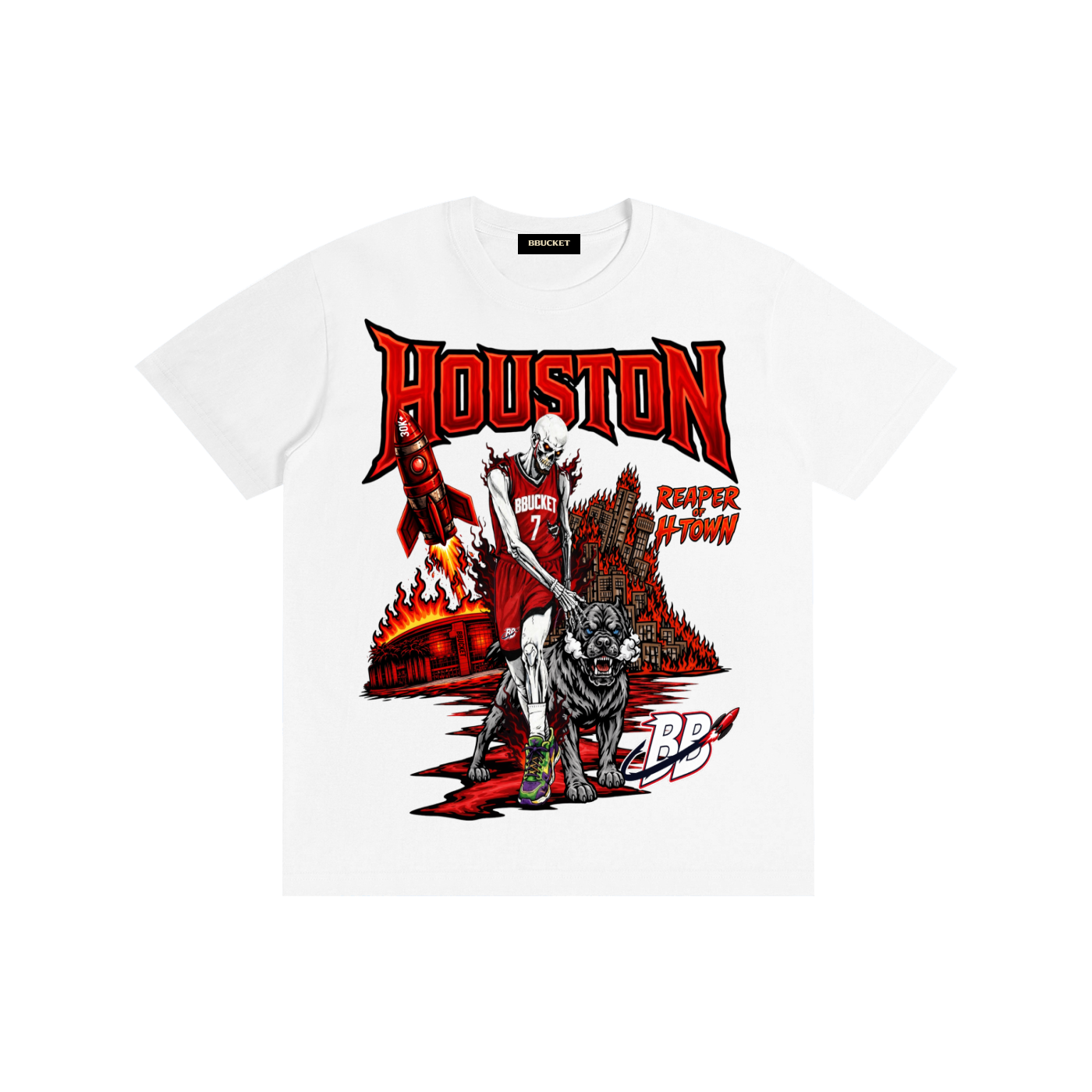 REAPER OF H-TOWN TEE - WHITE